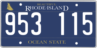 RI license plate 953115