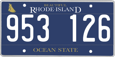 RI license plate 953126