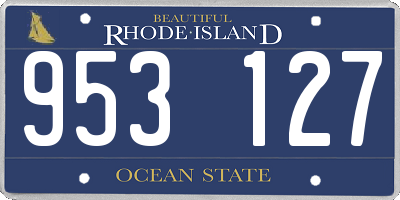 RI license plate 953127