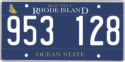 RI license plate 953128