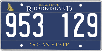 RI license plate 953129