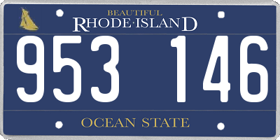 RI license plate 953146