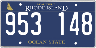 RI license plate 953148