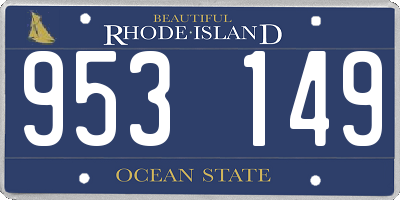 RI license plate 953149