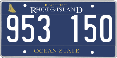 RI license plate 953150