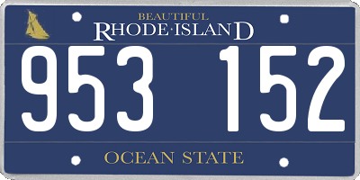 RI license plate 953152