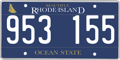 RI license plate 953155