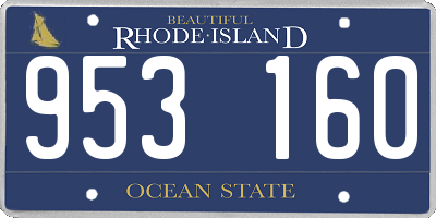 RI license plate 953160