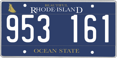 RI license plate 953161