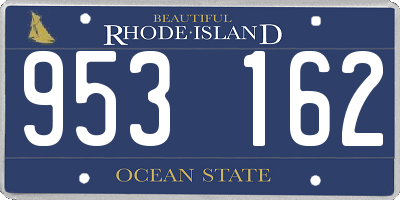 RI license plate 953162