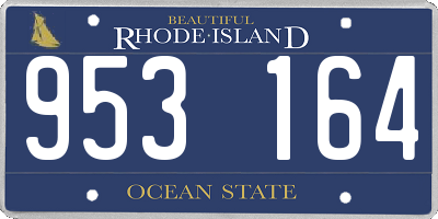 RI license plate 953164