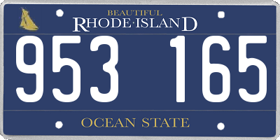 RI license plate 953165