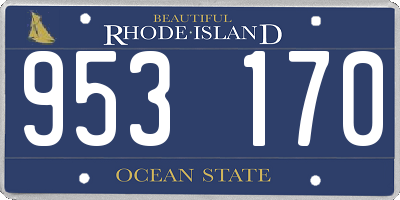 RI license plate 953170