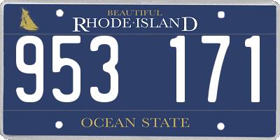 RI license plate 953171