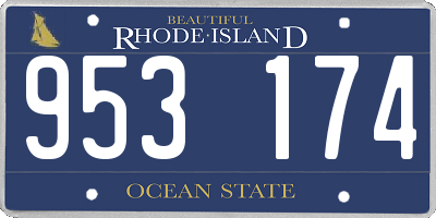 RI license plate 953174