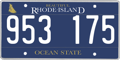 RI license plate 953175