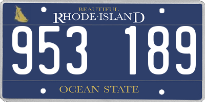 RI license plate 953189