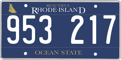 RI license plate 953217