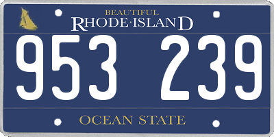 RI license plate 953239