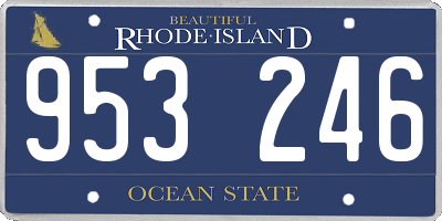 RI license plate 953246