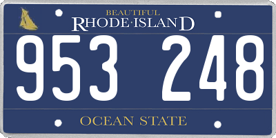 RI license plate 953248