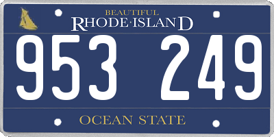 RI license plate 953249