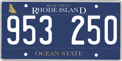 RI license plate 953250