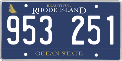 RI license plate 953251