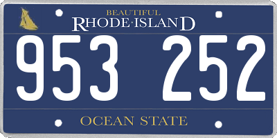 RI license plate 953252