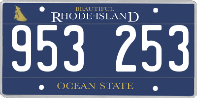 RI license plate 953253