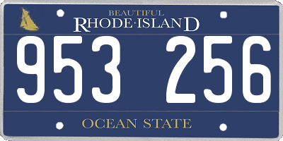 RI license plate 953256