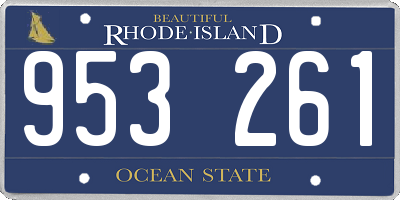 RI license plate 953261