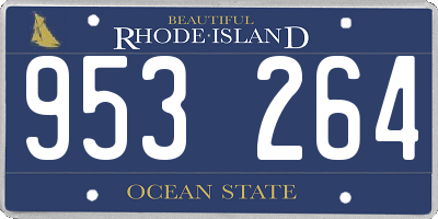 RI license plate 953264