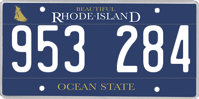 RI license plate 953284