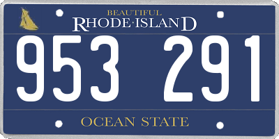 RI license plate 953291