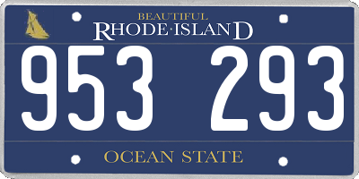 RI license plate 953293