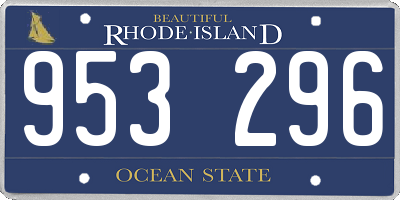 RI license plate 953296