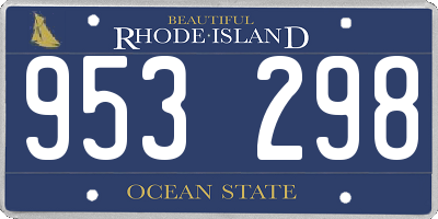 RI license plate 953298