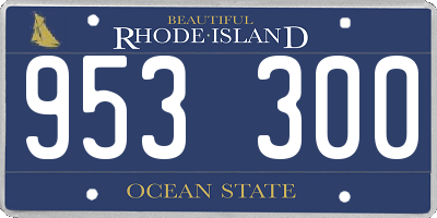 RI license plate 953300