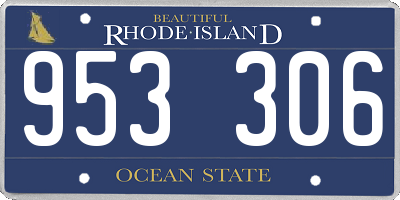 RI license plate 953306