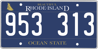 RI license plate 953313