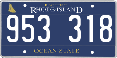 RI license plate 953318