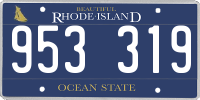 RI license plate 953319