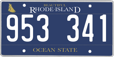 RI license plate 953341