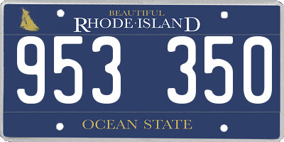 RI license plate 953350