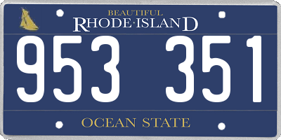 RI license plate 953351