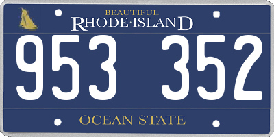 RI license plate 953352