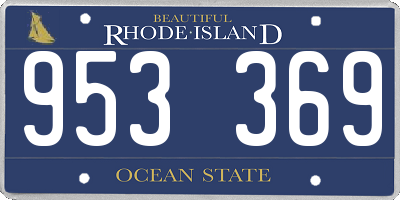 RI license plate 953369