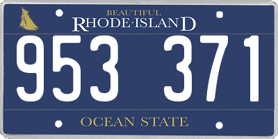 RI license plate 953371