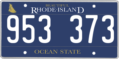 RI license plate 953373
